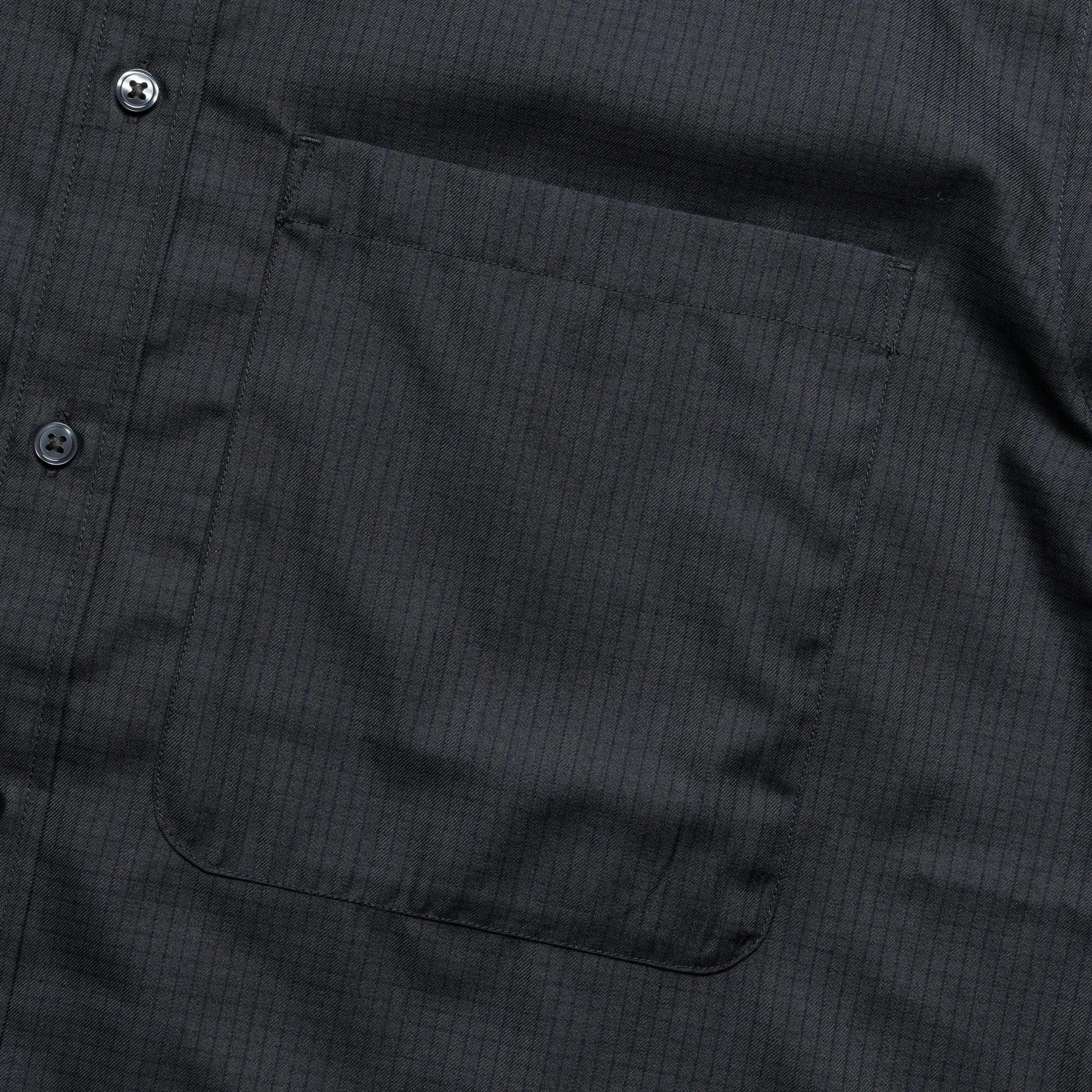 Tech Regular Collar Shirt - Graph Plaid Charcoal/Black