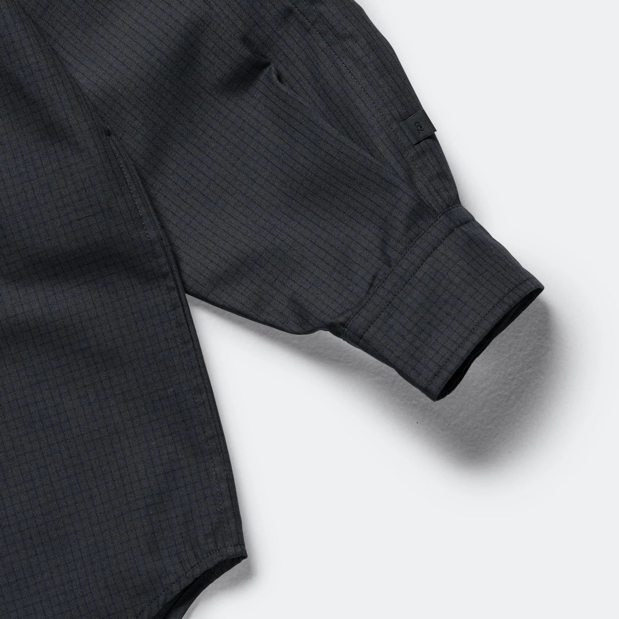 Tech Regular Collar Shirt - Graph Plaid Charcoal/Black