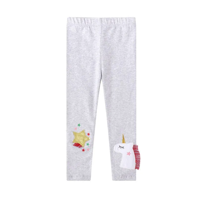 Toddler/Kid Girl's Star Print Gray Leggings