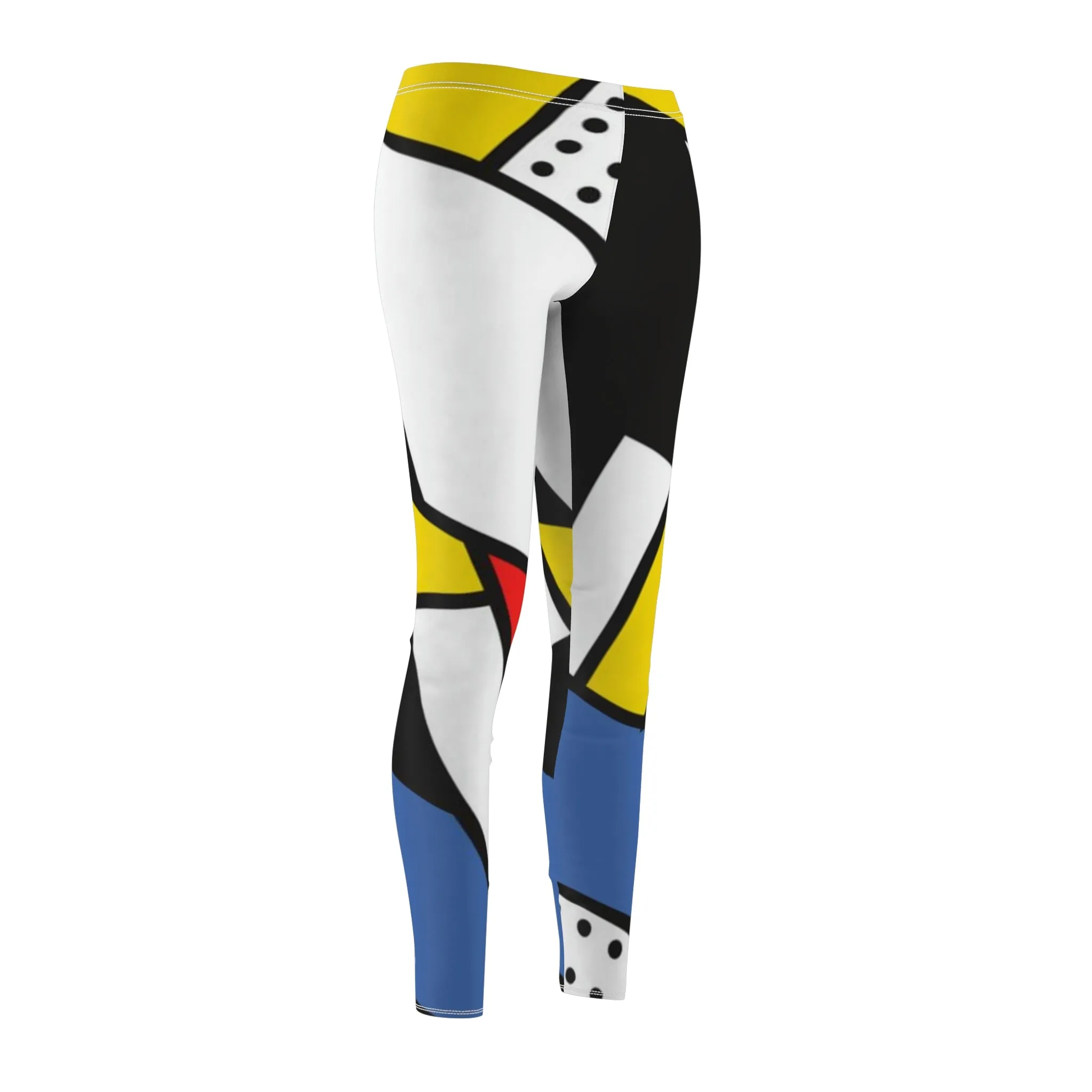 Women's Cut & Sew Casual Leggings - Mondrian design (shipping from USA)