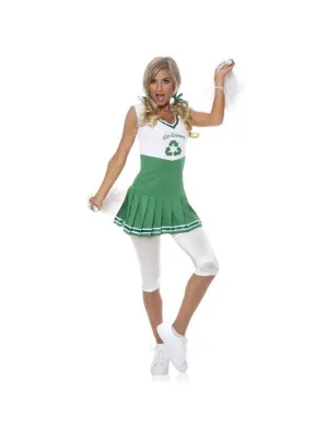 Women's Go Green Recycle Cheerleader Costume