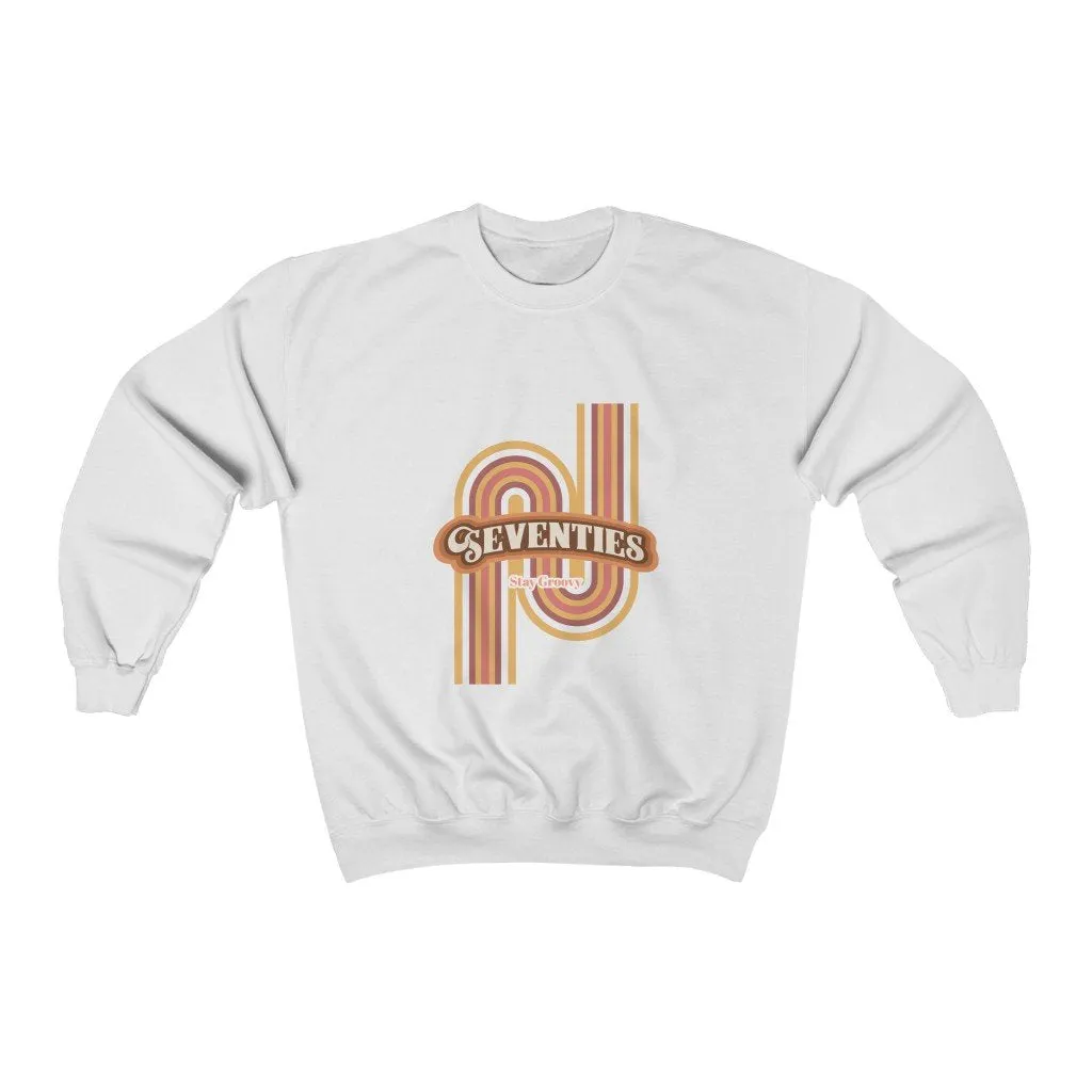 Womens Retro 70's Crewneck Sweatshirt