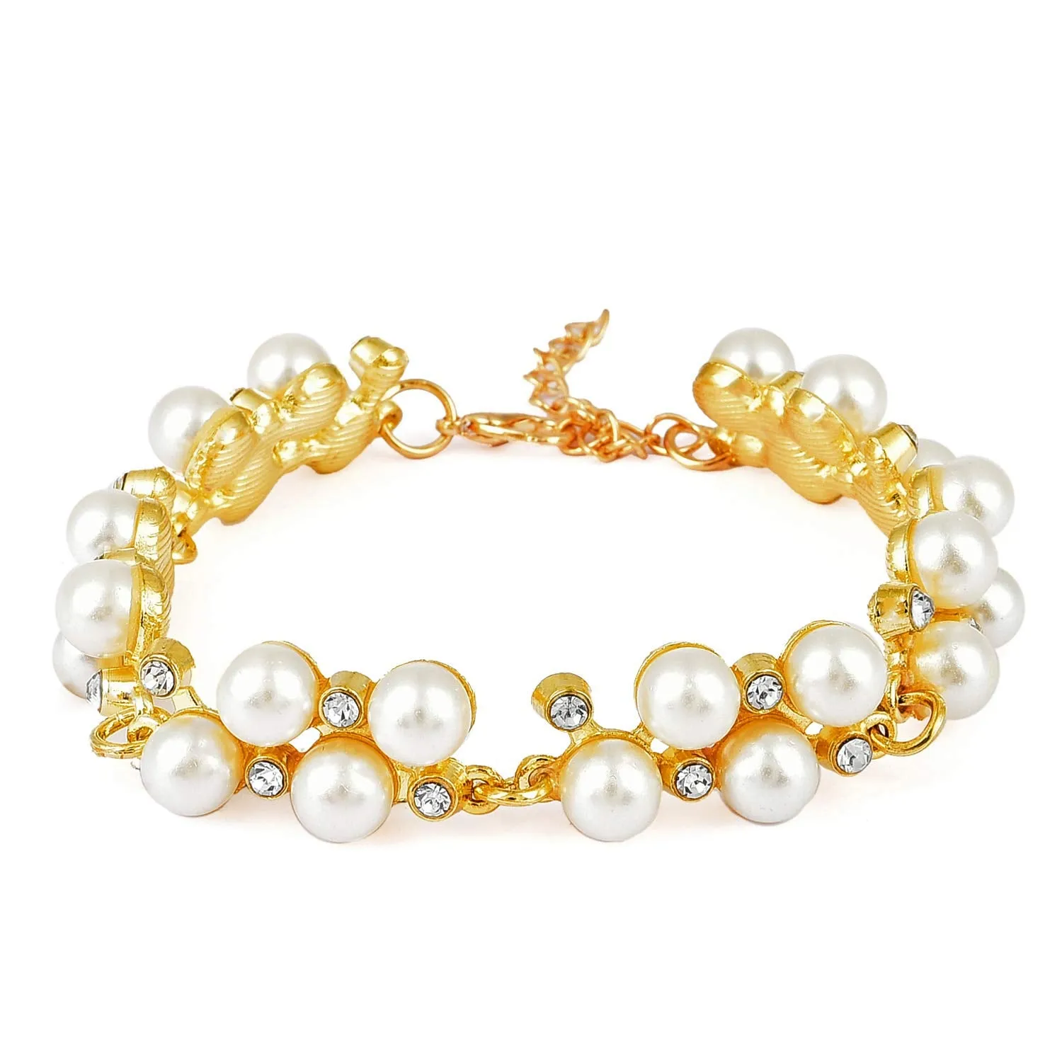 Yellow Chimes Adorable Pearl Bracelet For Women And Girls.