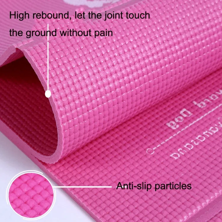 YM15C Portable Travel Thick Fold Yoga Pad Student Nnap Mat, Thickness: 8mm (Rose Red Print)