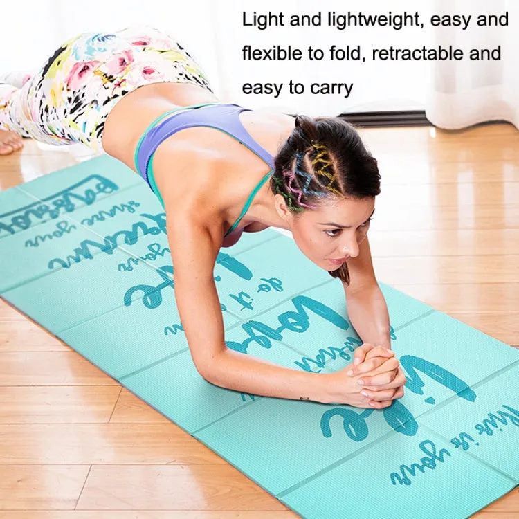 YM15C Portable Travel Thick Fold Yoga Pad Student Nnap Mat, Thickness: 8mm (Rose Red Print)