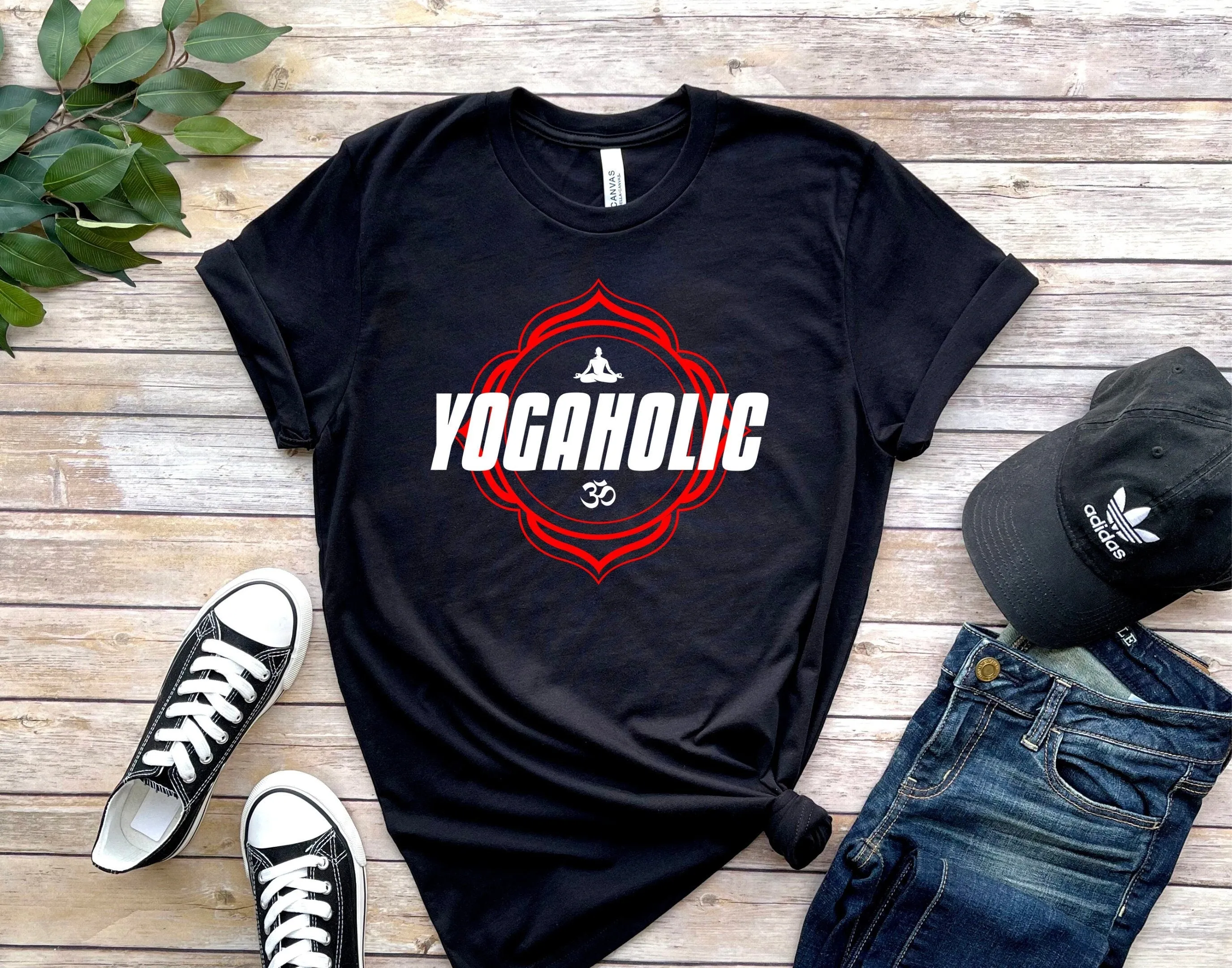 yoga holic   yoga T-Shirt, Meditation Shirt, Yoga Shirt, Yoga Lover Gift, Yoga Gift, Spiritual Shirt, buddhism