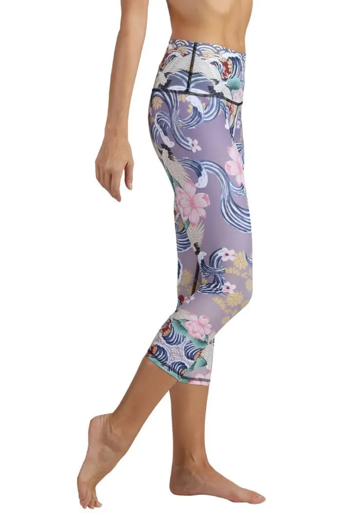 Zen Water Garden Printed Yoga Crops