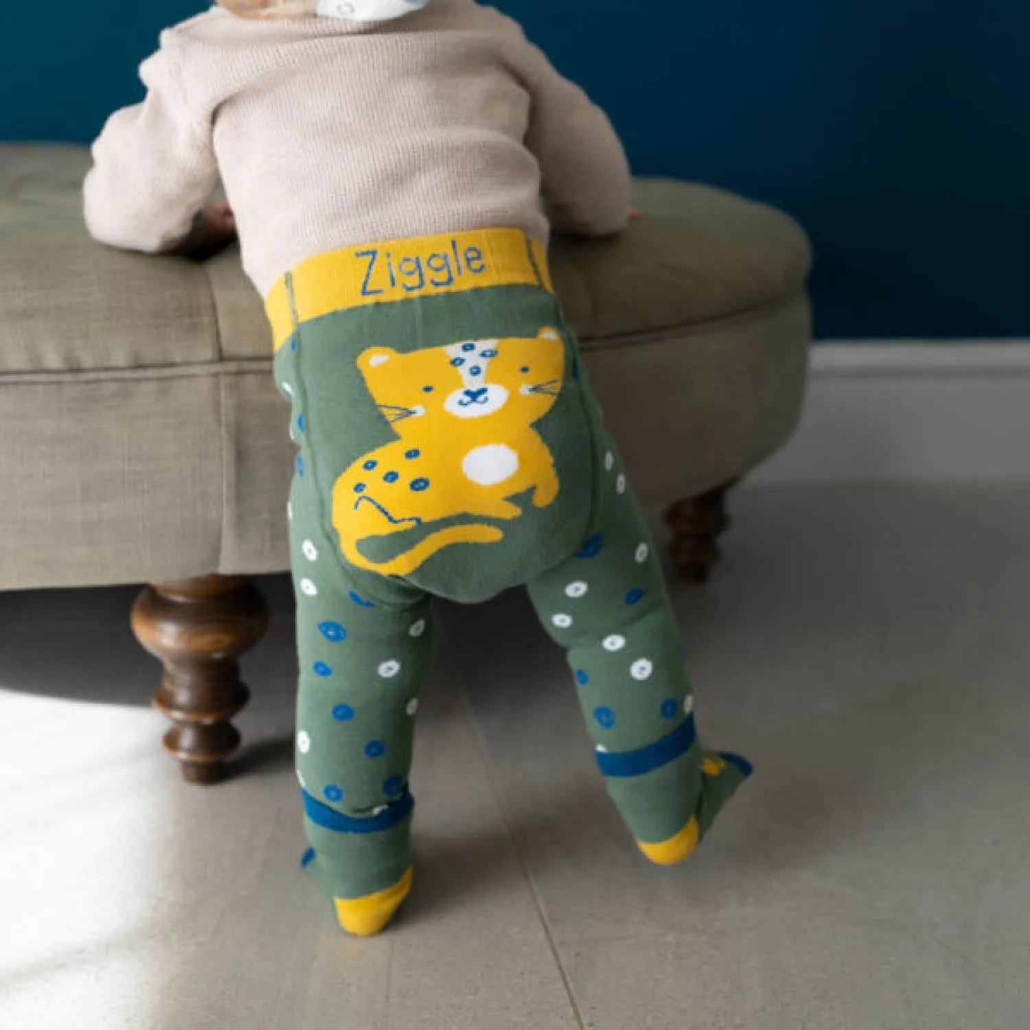 Ziggle Baby 6-12 Months Savanna Leopard Leggings & Socks Set